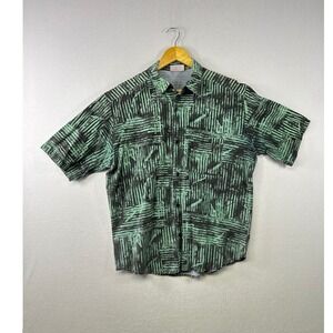 Anthony Mens Short Sleeve Button Up Shirt Abstract Geo Print Size‎ M